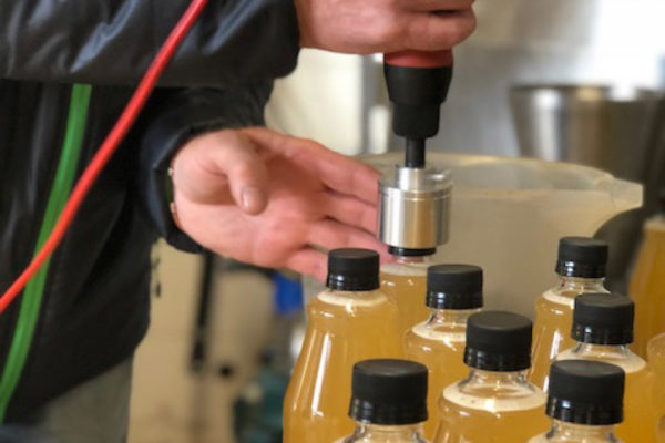 Goulter's Apple Cider Vinegar bottling and labelling