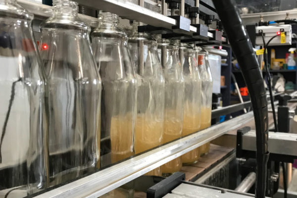 Goulter's Apple Cider Vinegar bottling and labelling